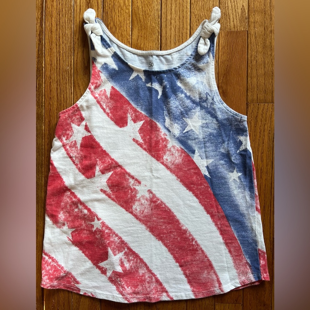 So (Kohls) tank top, flag, red/white/blue Girls 12 
Patriotic Fourth of July